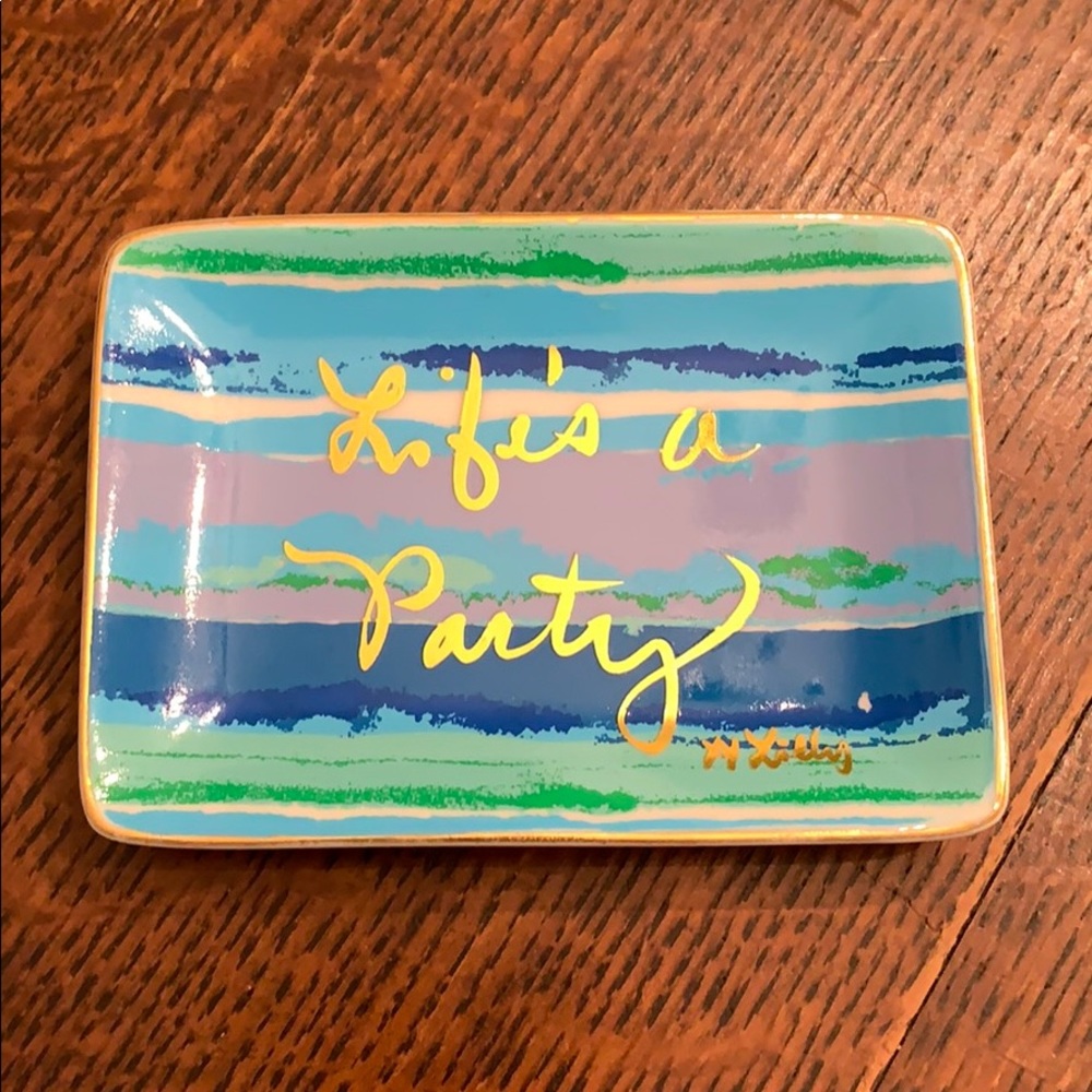 Lilly Pulitzer Life’s a Party Trinket Tray - Picture 1 of 3